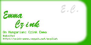 emma czink business card